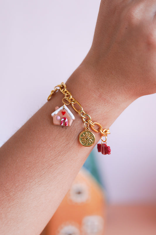 Bracelet doré Orthense- charms personnalisables