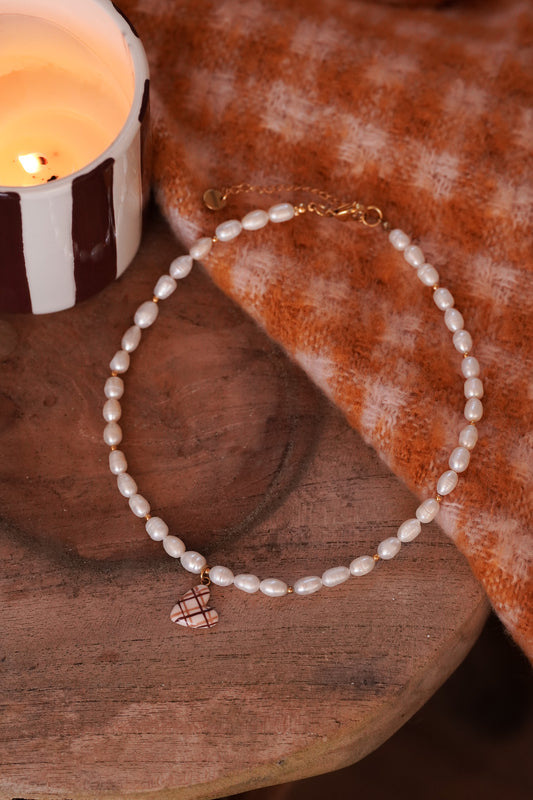 Collier coeur d'automne