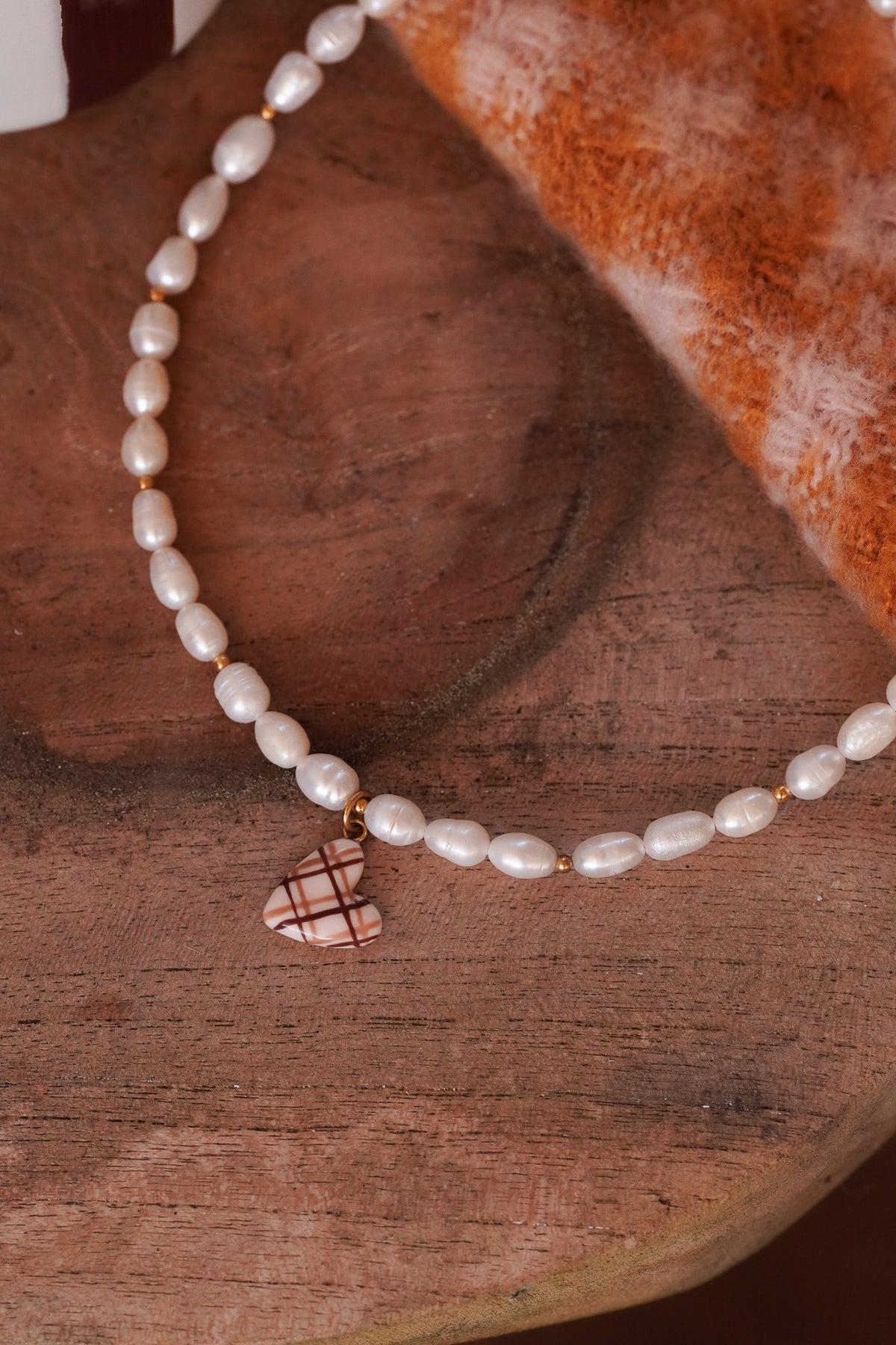 Collier coeur d'automne