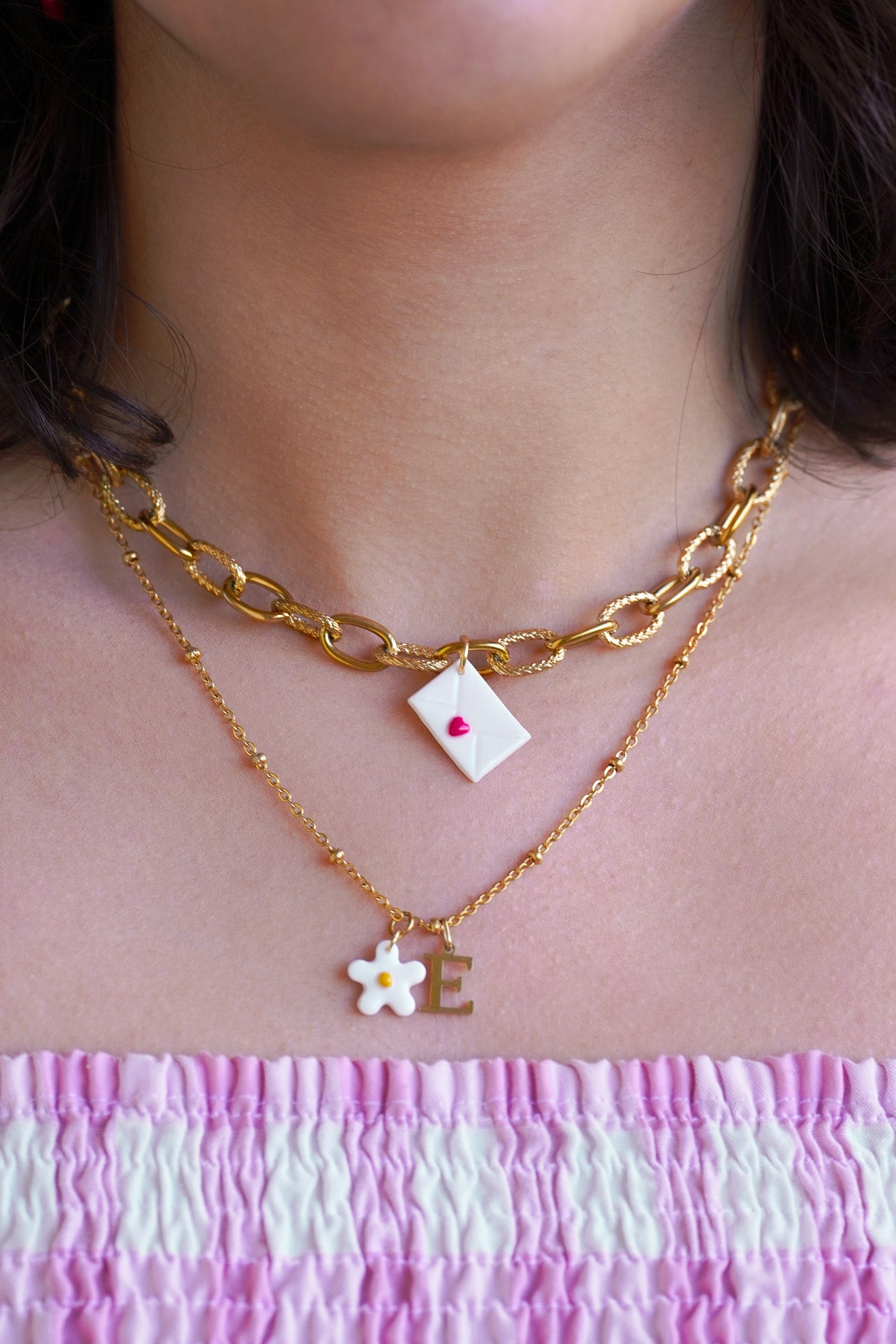 Collier lettre d'amour