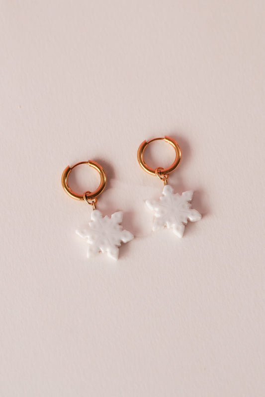 Boucles d'oreilles flocon de neige