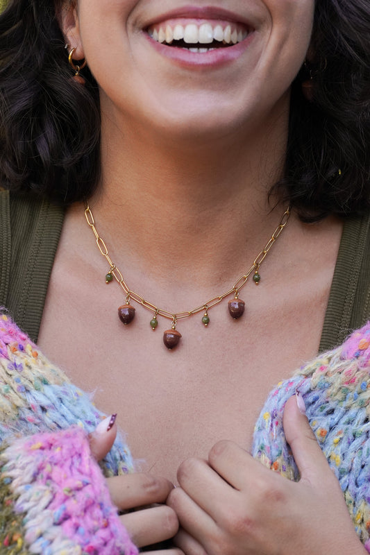 Collier Isis doré - charms personnalisables