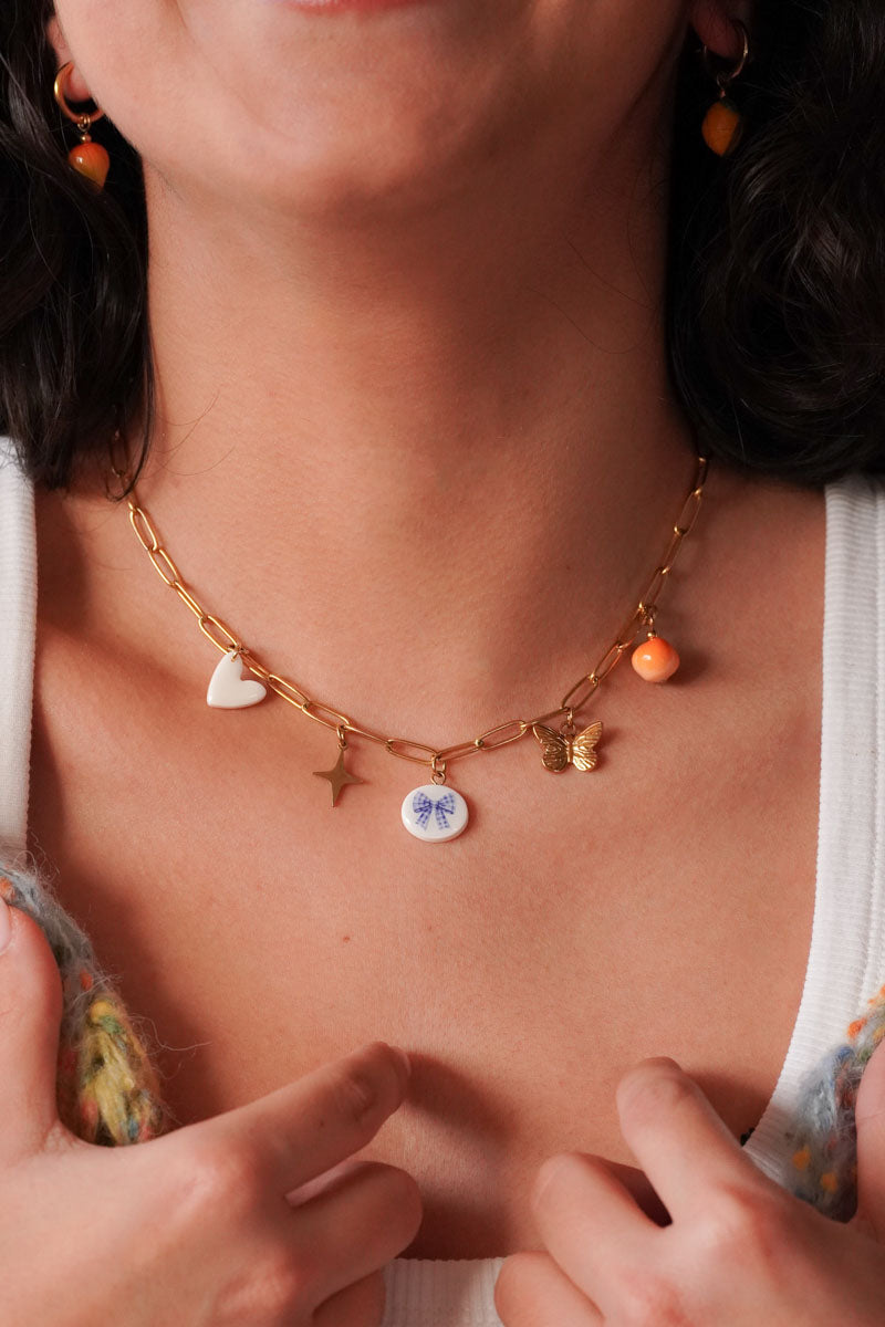 Collier Isis doré - charms personnalisables