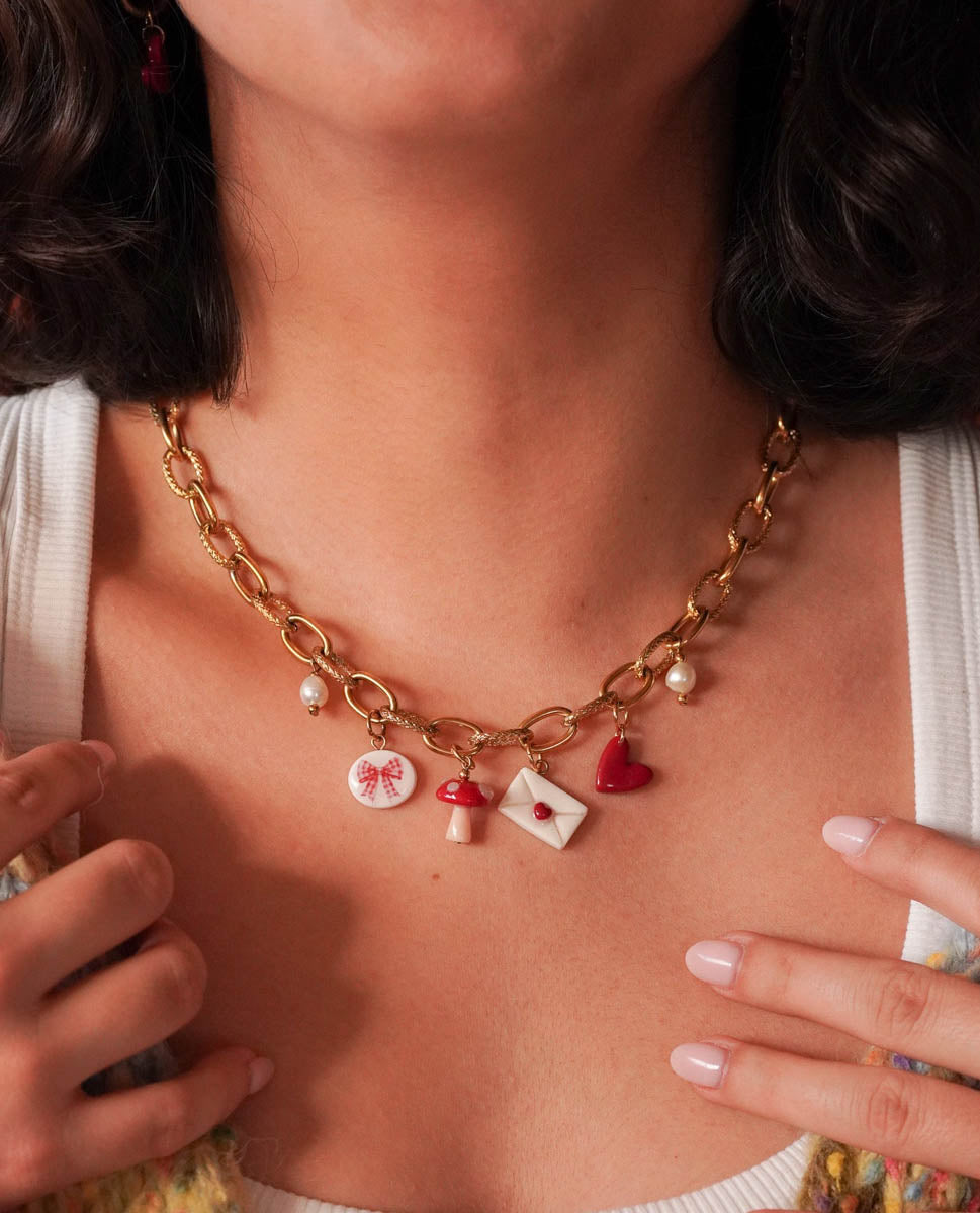 Collier doré Elisabeth  - charms personnalisables