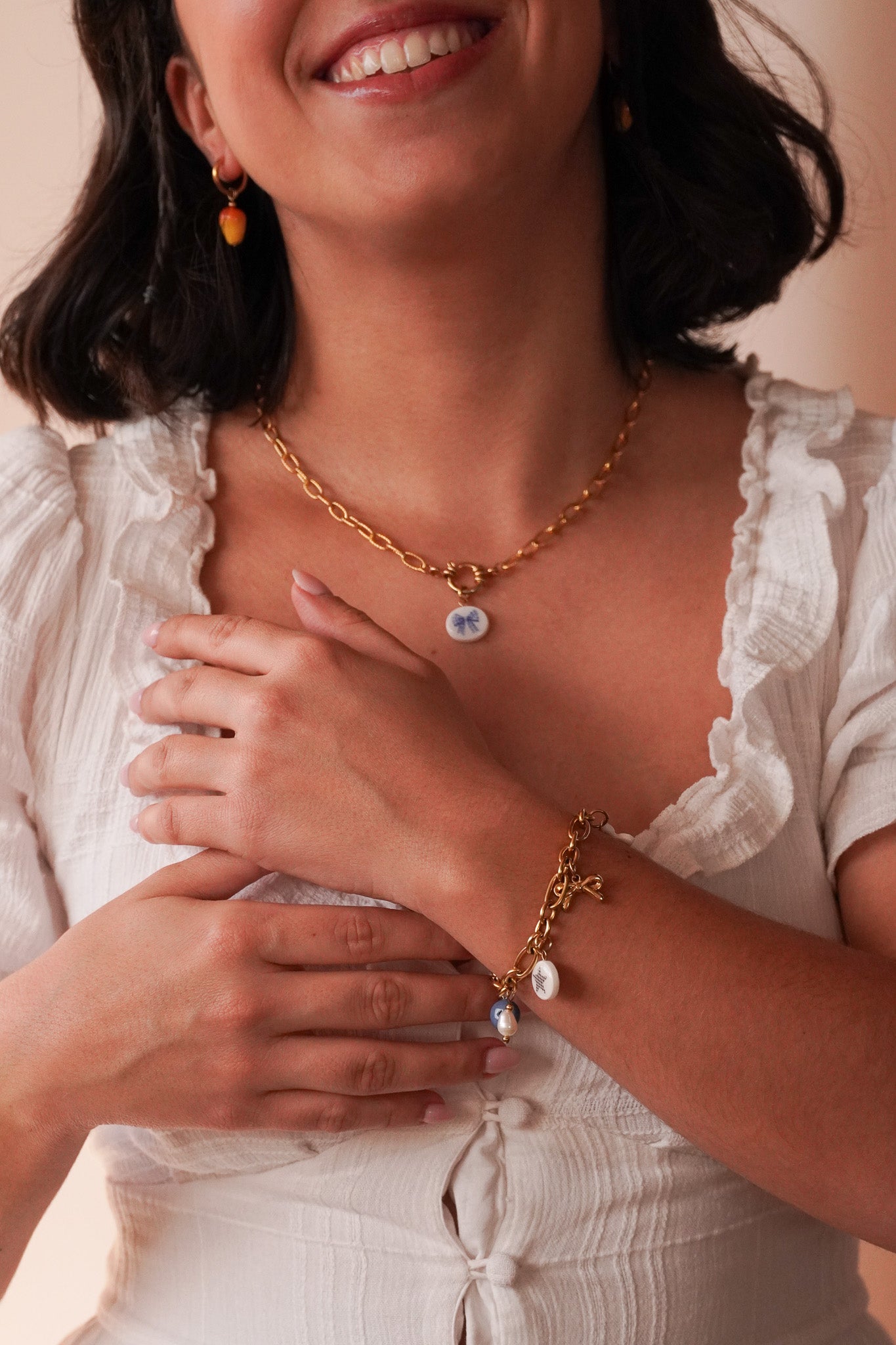 Bracelet doré Orthense- charms personnalisables