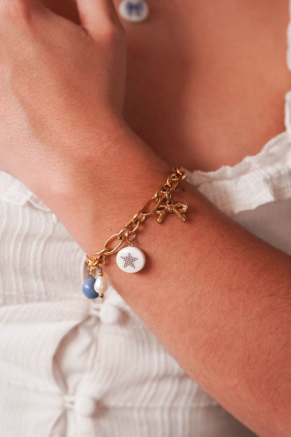Bracelet doré Orthense- charms personnalisables