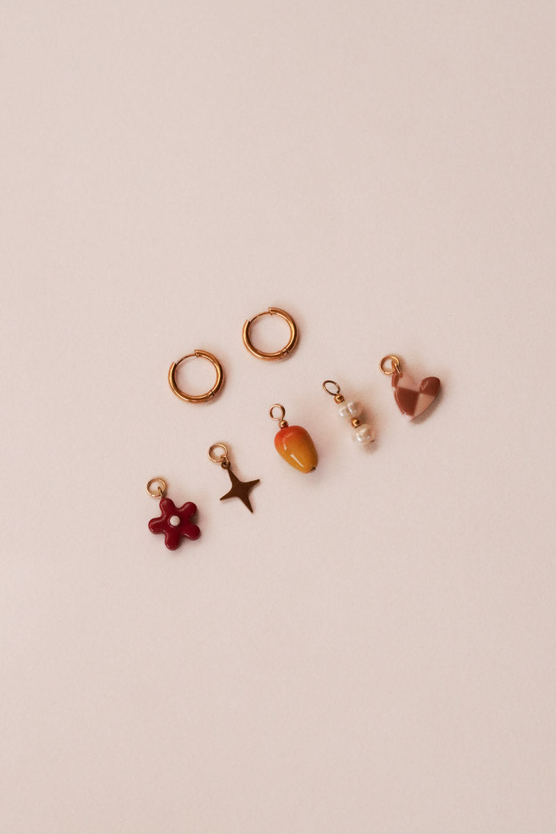 Boucles d’oreilles créoles Anna - charms interchangeables