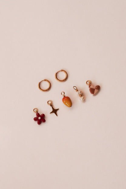 Boucles d’oreilles créoles Anna - charms interchangeables