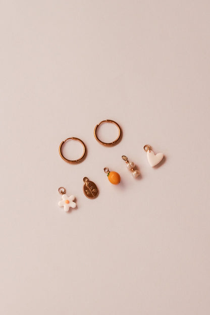 Boucles d’oreilles créoles Myriam - charms interchangeables