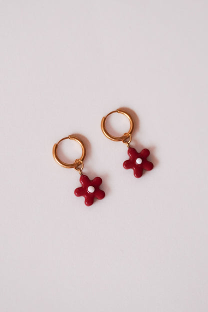 Boucles d'oreilles mini fleurs - charms personnalisables