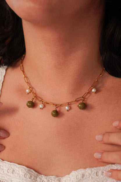 Collier Trio Olive
