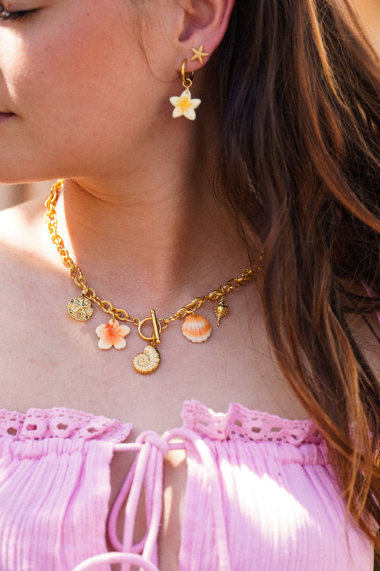 Collier doré Amélia - charms personnalisables