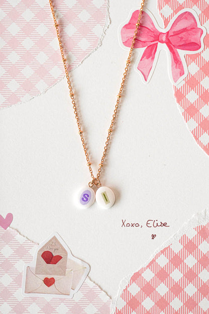 Collier initiale - Charms personnalisables