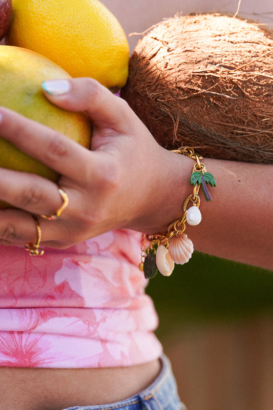 Bracelet doré Colombe - charms personnalisables