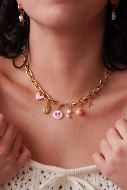 Collier doré Elisabeth  - charms personnalisables