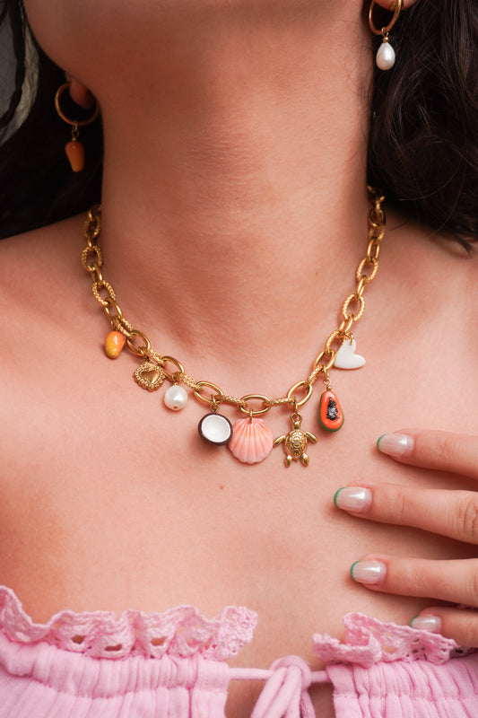 Collier doré Elisabeth  - charms personnalisables