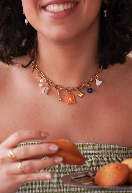 Collier doré Elisabeth  - charms personnalisables