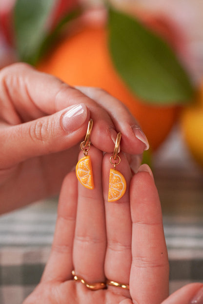 Boucles d'oreilles tranches de citron