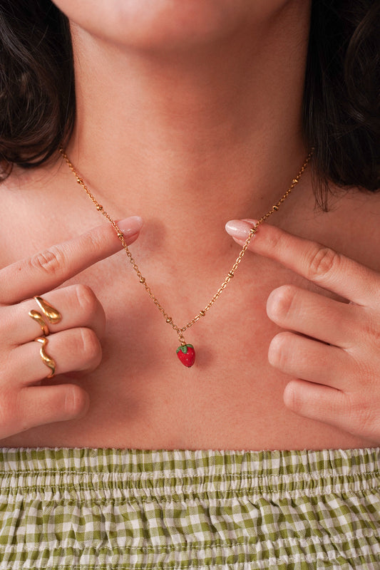 Collier doré Lydia - charms personnalisables