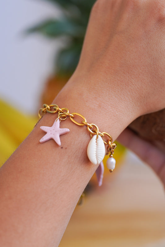 Bracelet doré Orthense- charms personnalisables