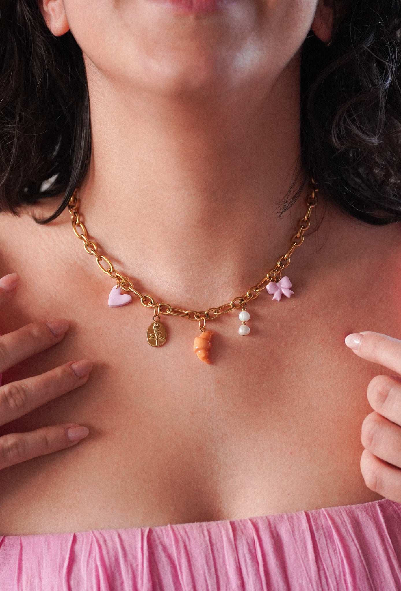 Collier coquette croissant
