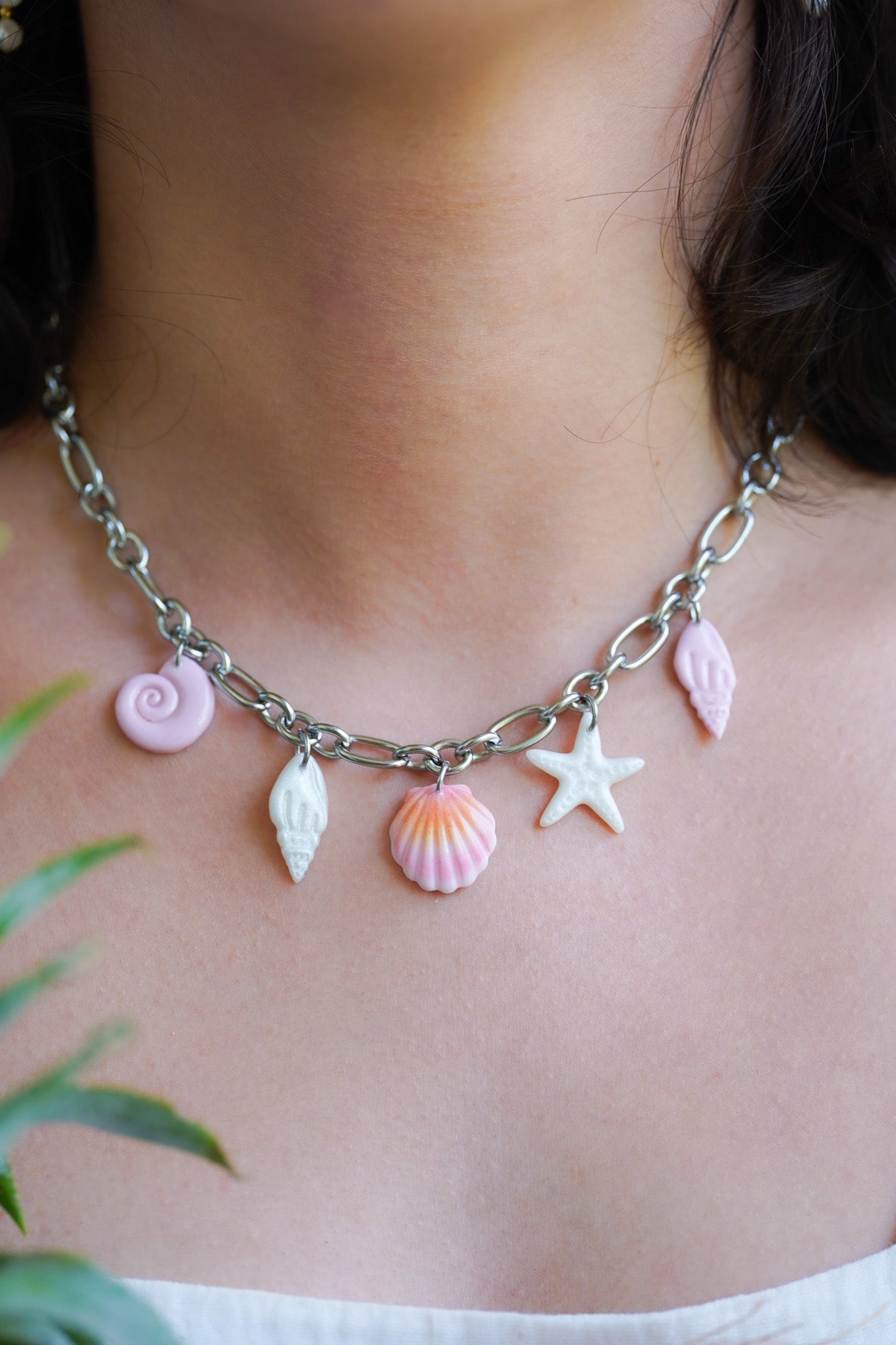 Collier argenté Esther - charms personnalisables
