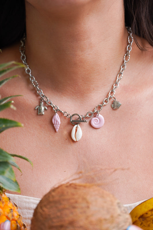 Collier argenté Amélia - charms personnalisables