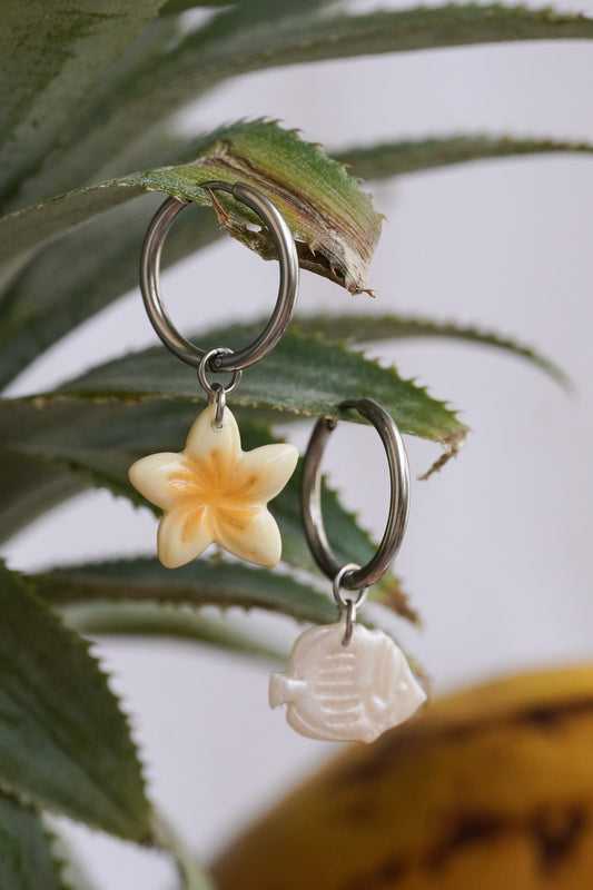 Boucles d’oreilles créoles argent myriam- charms interchangeables
