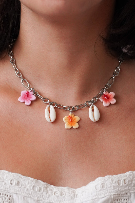 Collier argenté Esther - charms personnalisables