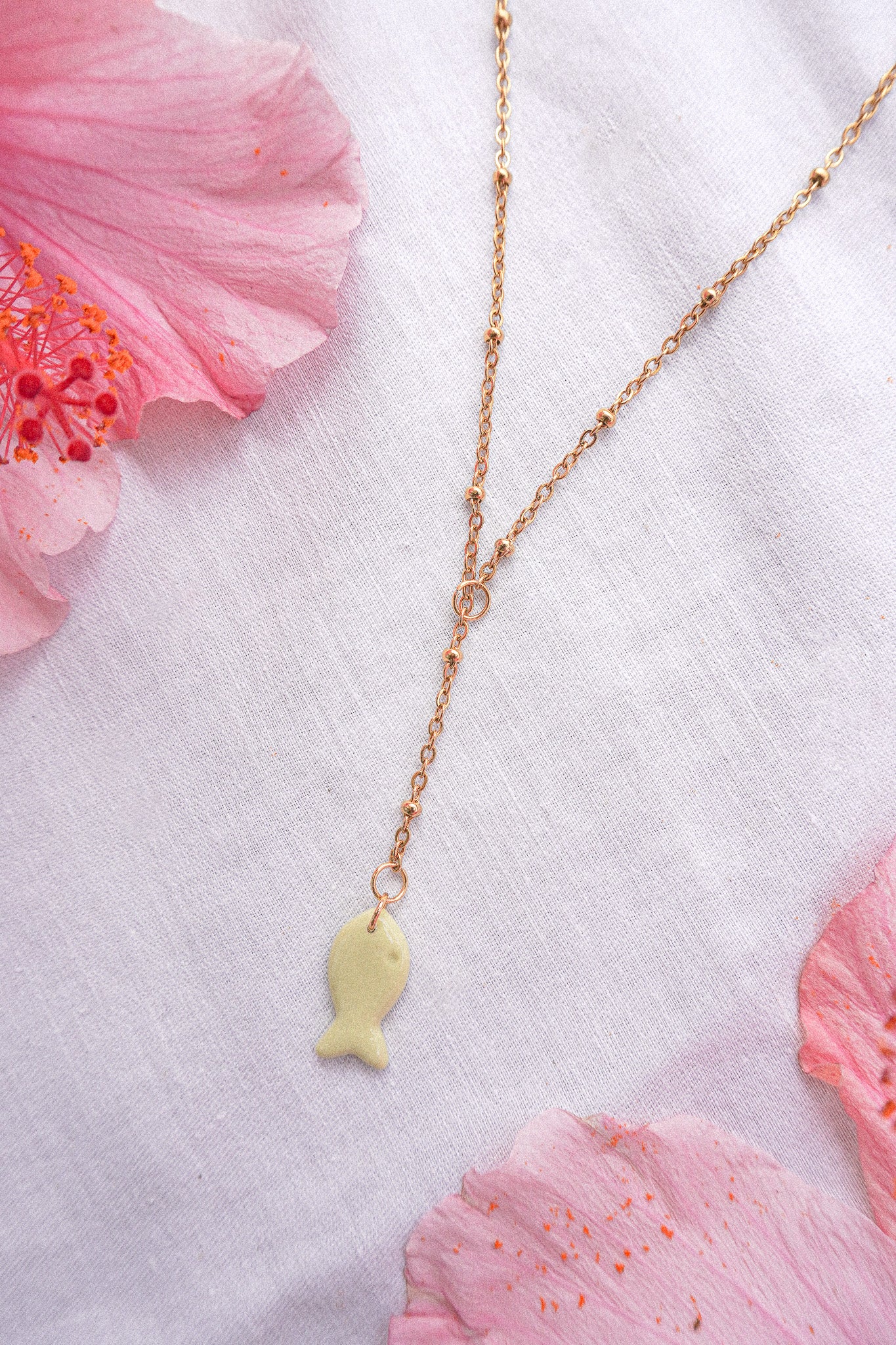 Collier sautoir doré Jeanne - charm personnalisable