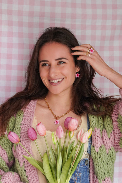 Boucles d'oreilles Hibiscus