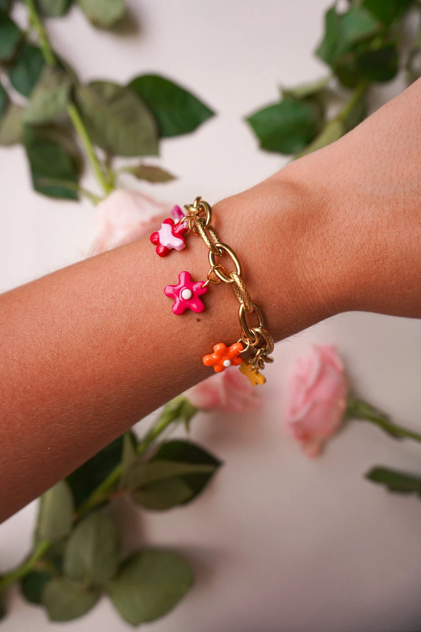 Bracelet doré Colombe - charms personnalisables