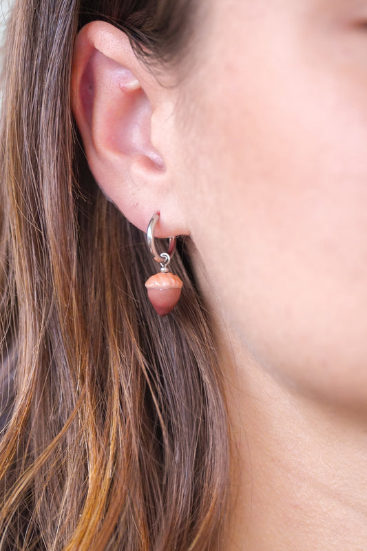 Boucles d’oreilles créoles argent Anna - charms interchangeables