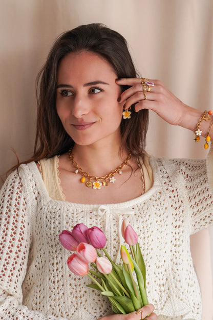 Collier doré Elisabeth  - charms personnalisables