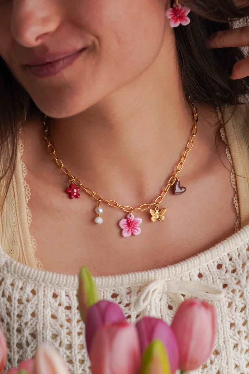 Collier doré Alix - charms personnalisables