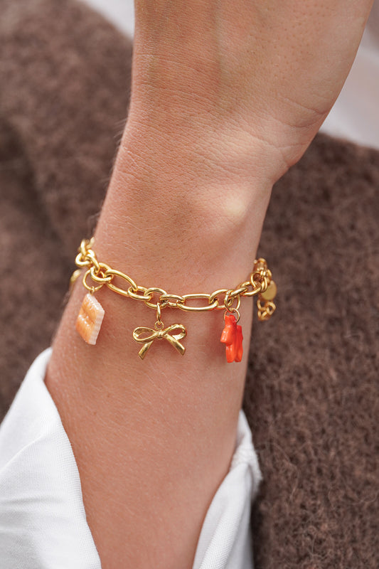 Bracelet doré Orthense- charms personnalisables