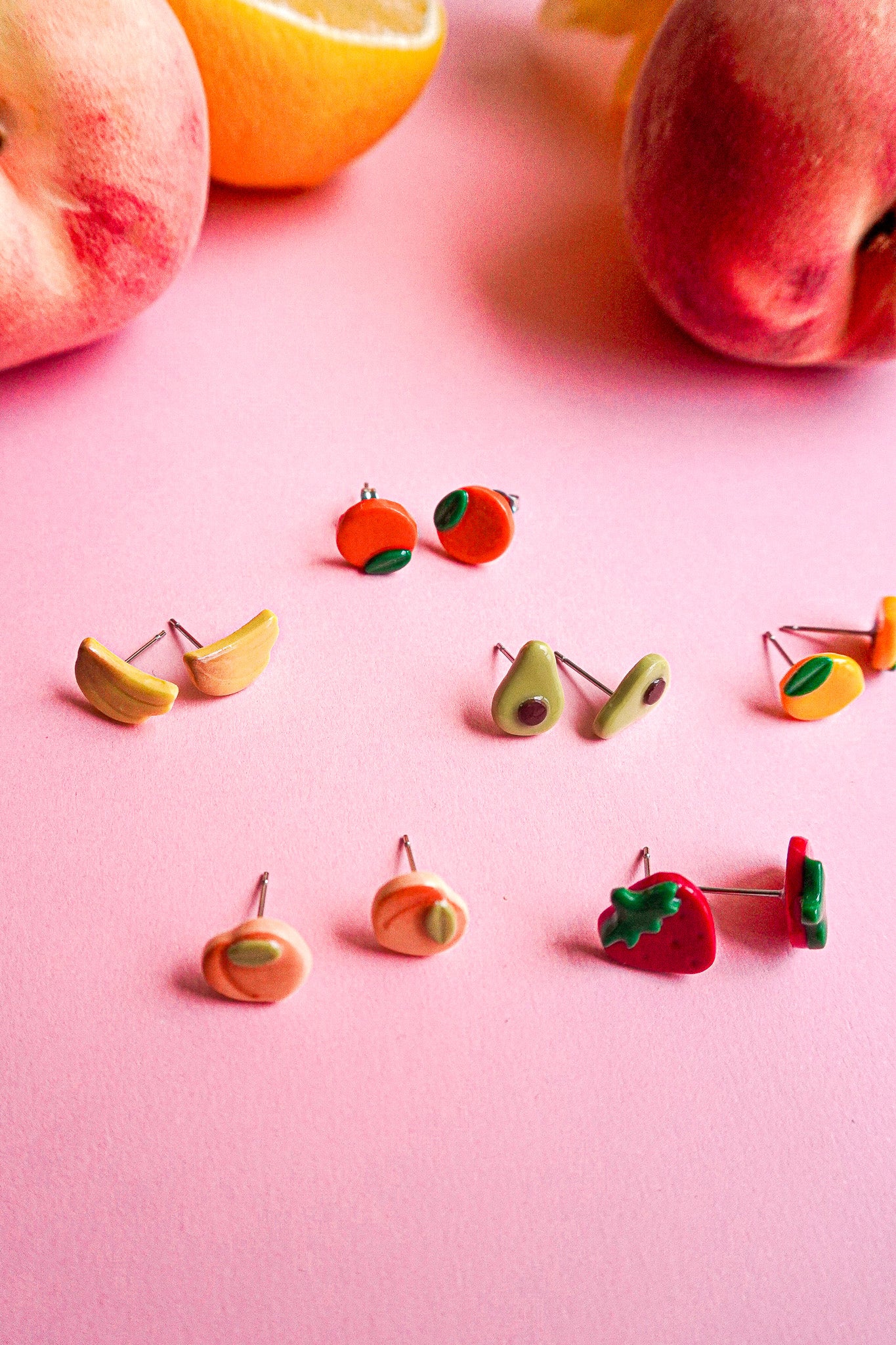 Puces d'oreilles fruits - Charms personnalisables