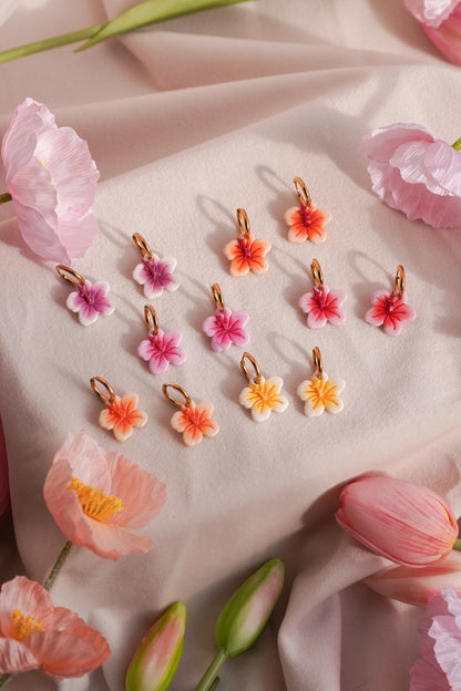 Boucles d'oreilles Hibiscus