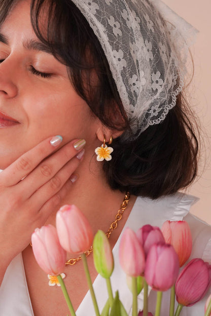 Boucles d'oreilles Hibiscus