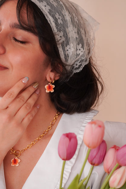 Boucles d'oreilles Hibiscus