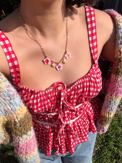 Collier doré Candice - charms personnalisables