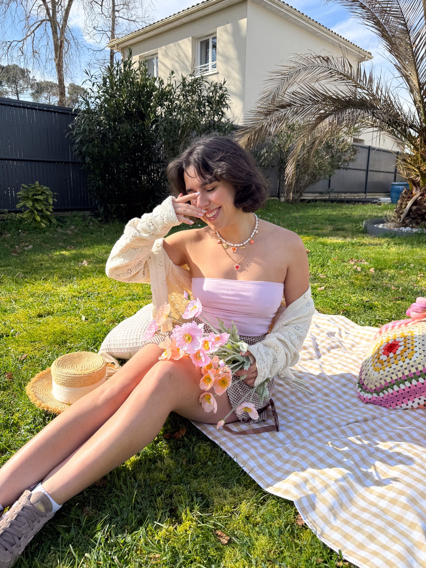 Collier perles d'eau douce - charms personnalisables