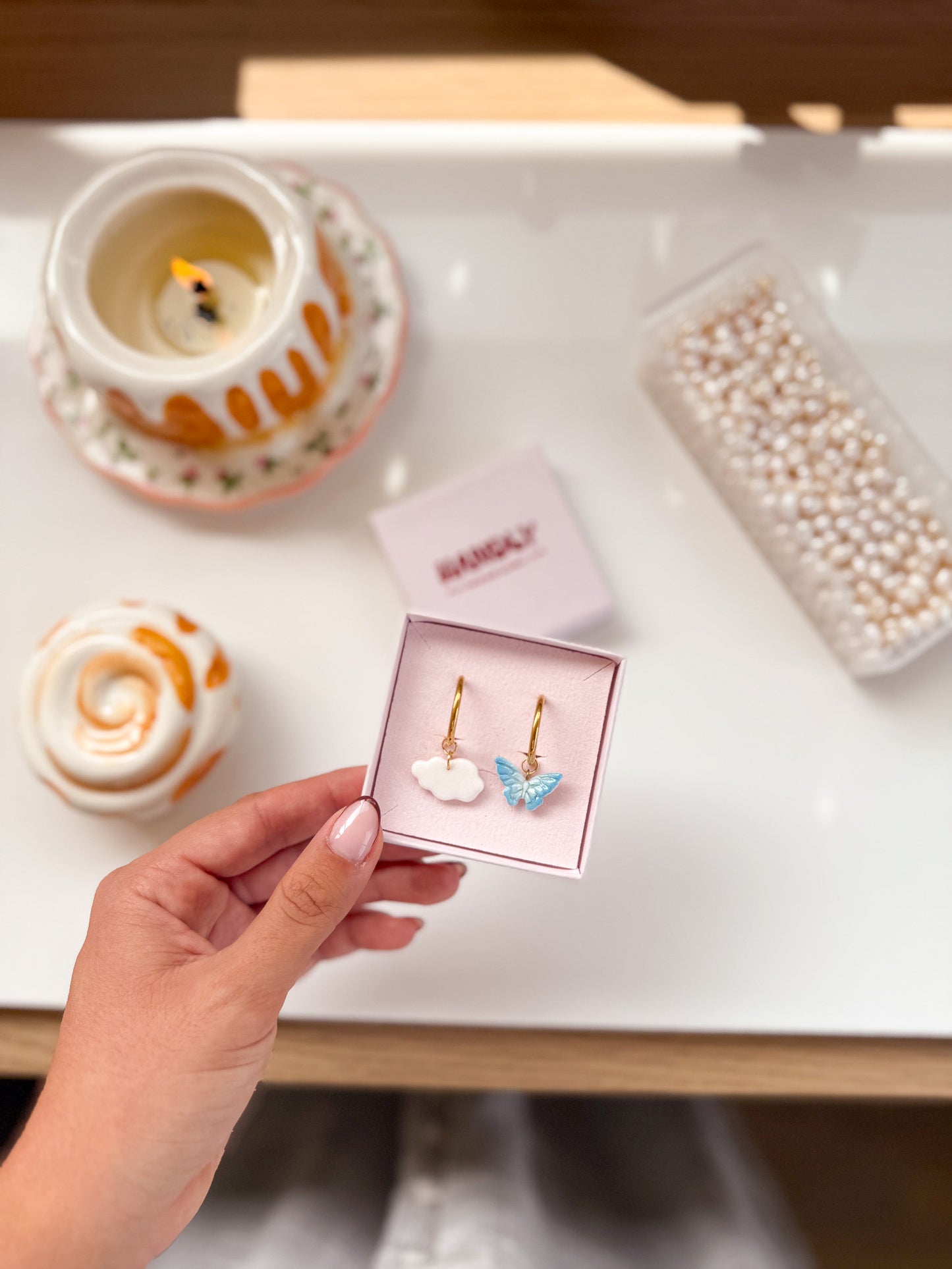 Boucles d’oreilles créoles Myriam - charms interchangeables