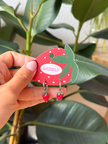 Boucles d'oreilles fraises