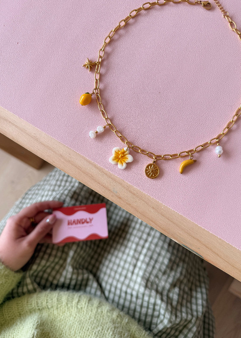 Collier doré Alix - charms personnalisables