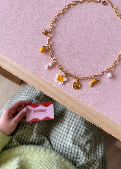 Collier doré Alix - charms personnalisables