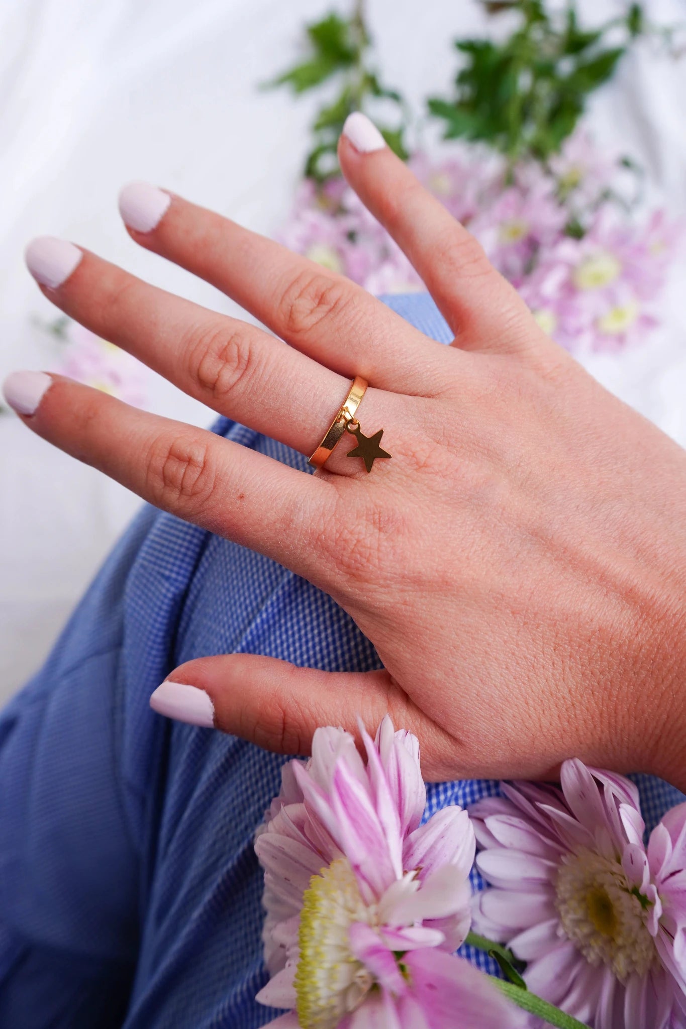 Bague à breloque Mathilde - charm personnalisable - Handly atelier