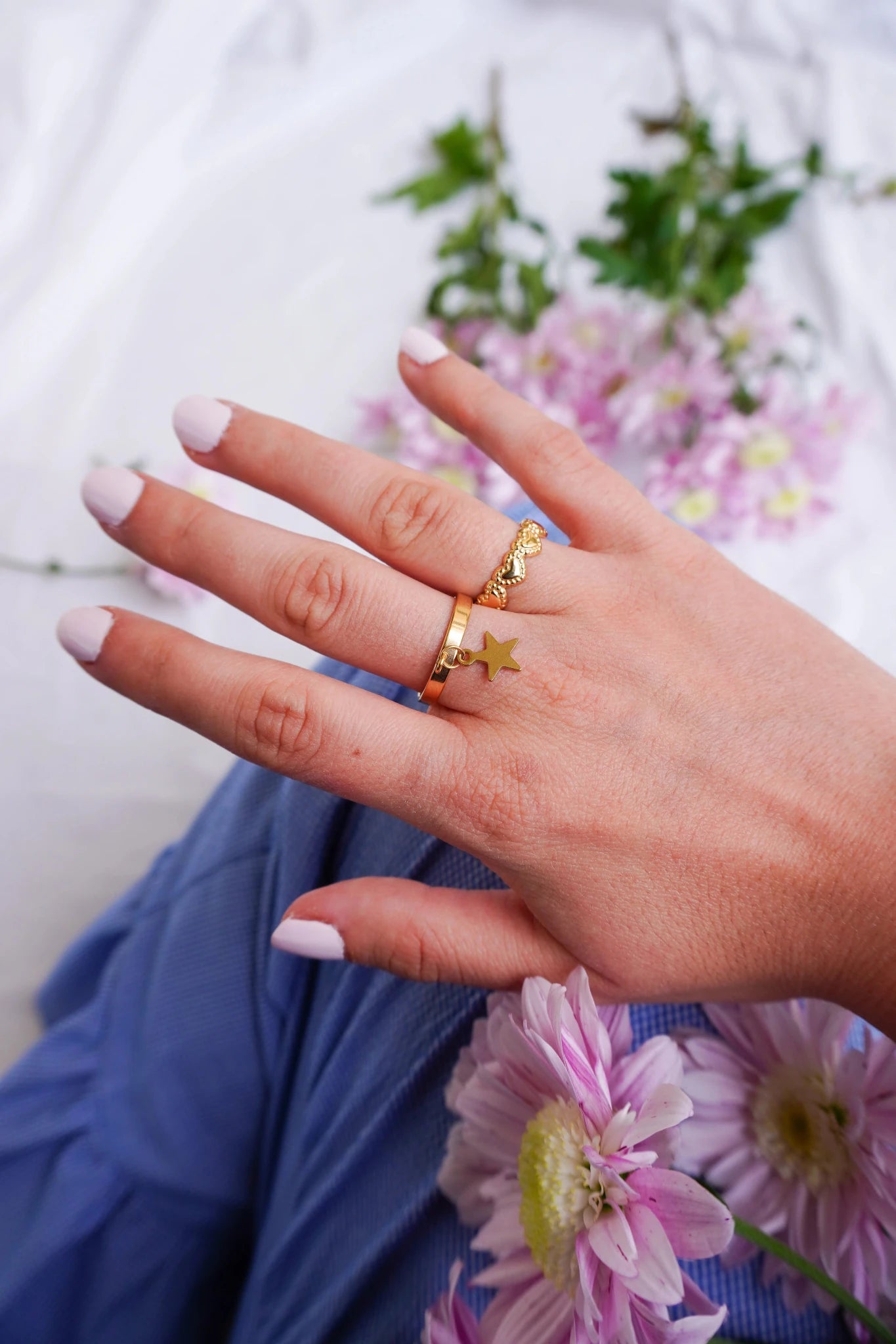 Bague à breloque Mathilde - charm personnalisable - Handly atelier
