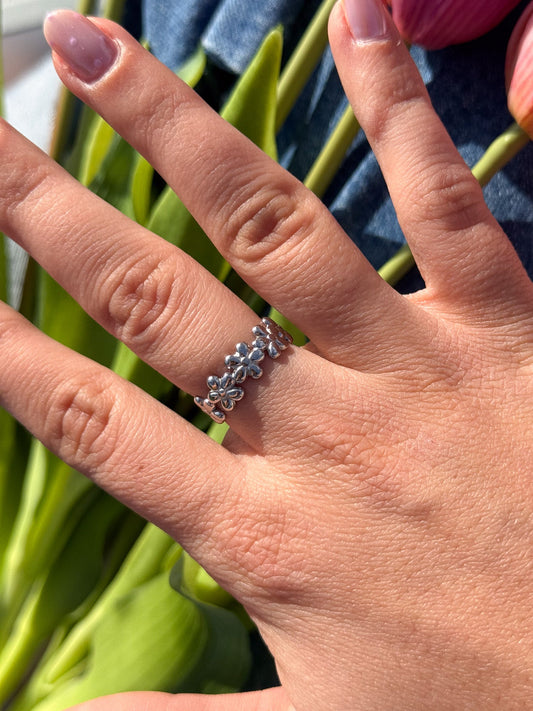 Bague Ambre argent - Handly atelier
