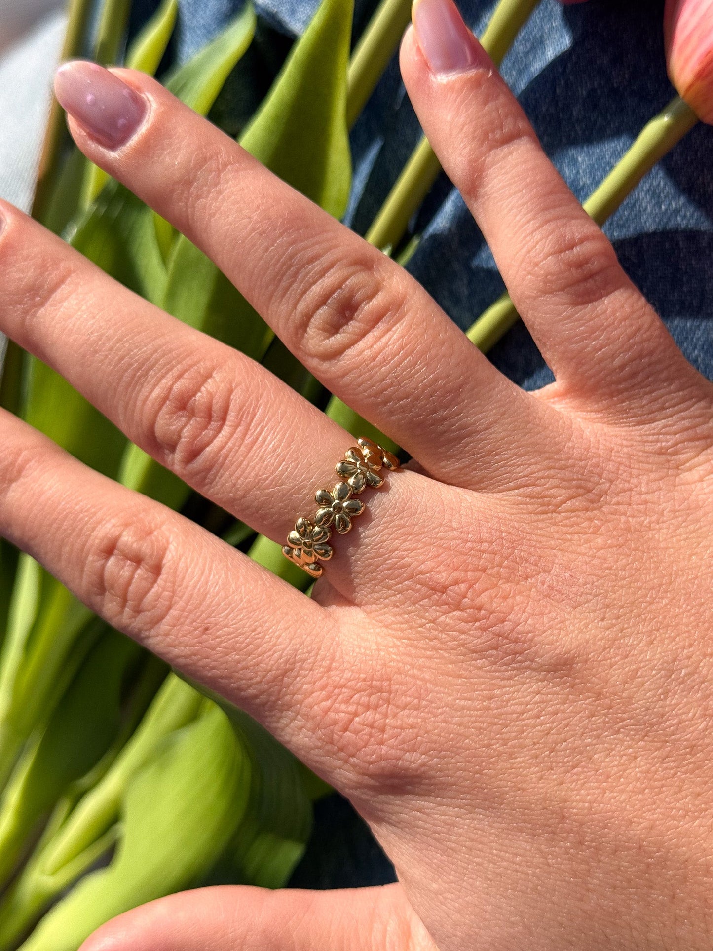Bague Ambre dorée - Handly atelier